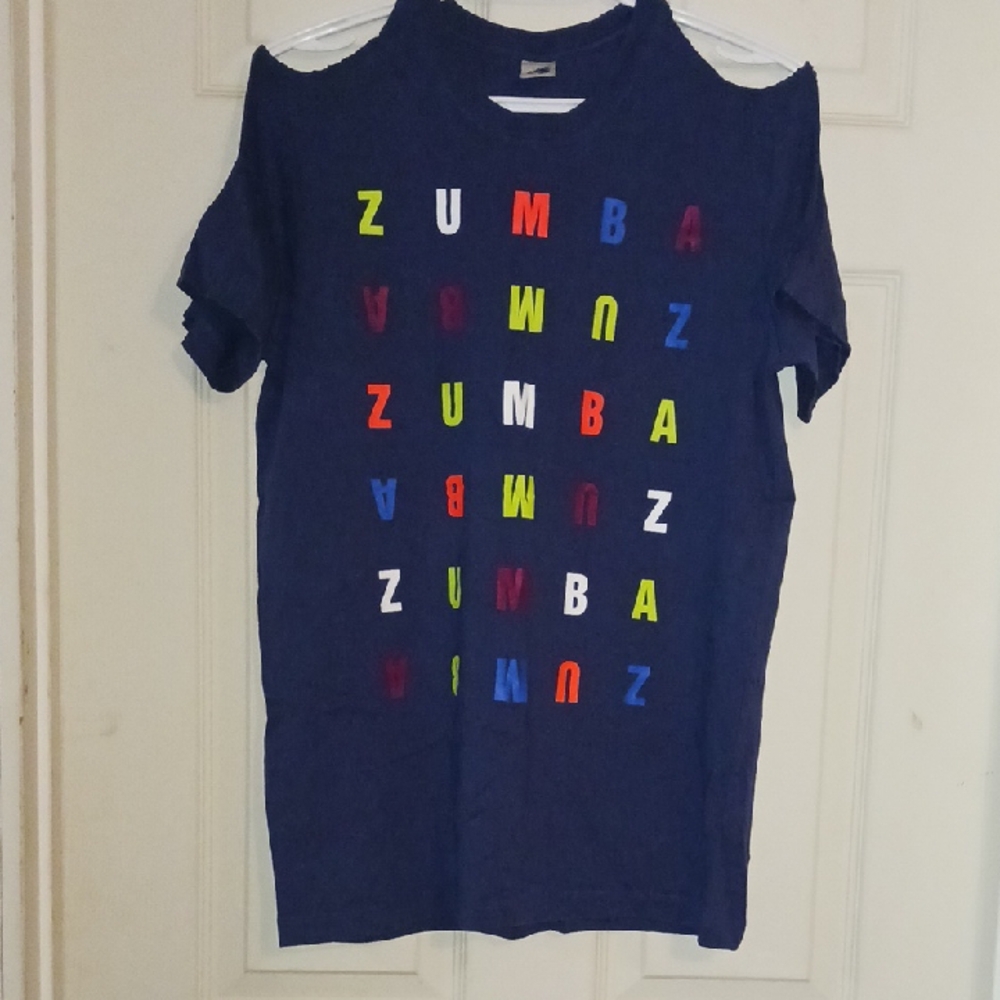 Zumba Fitness Womens Navy Graphic Tee